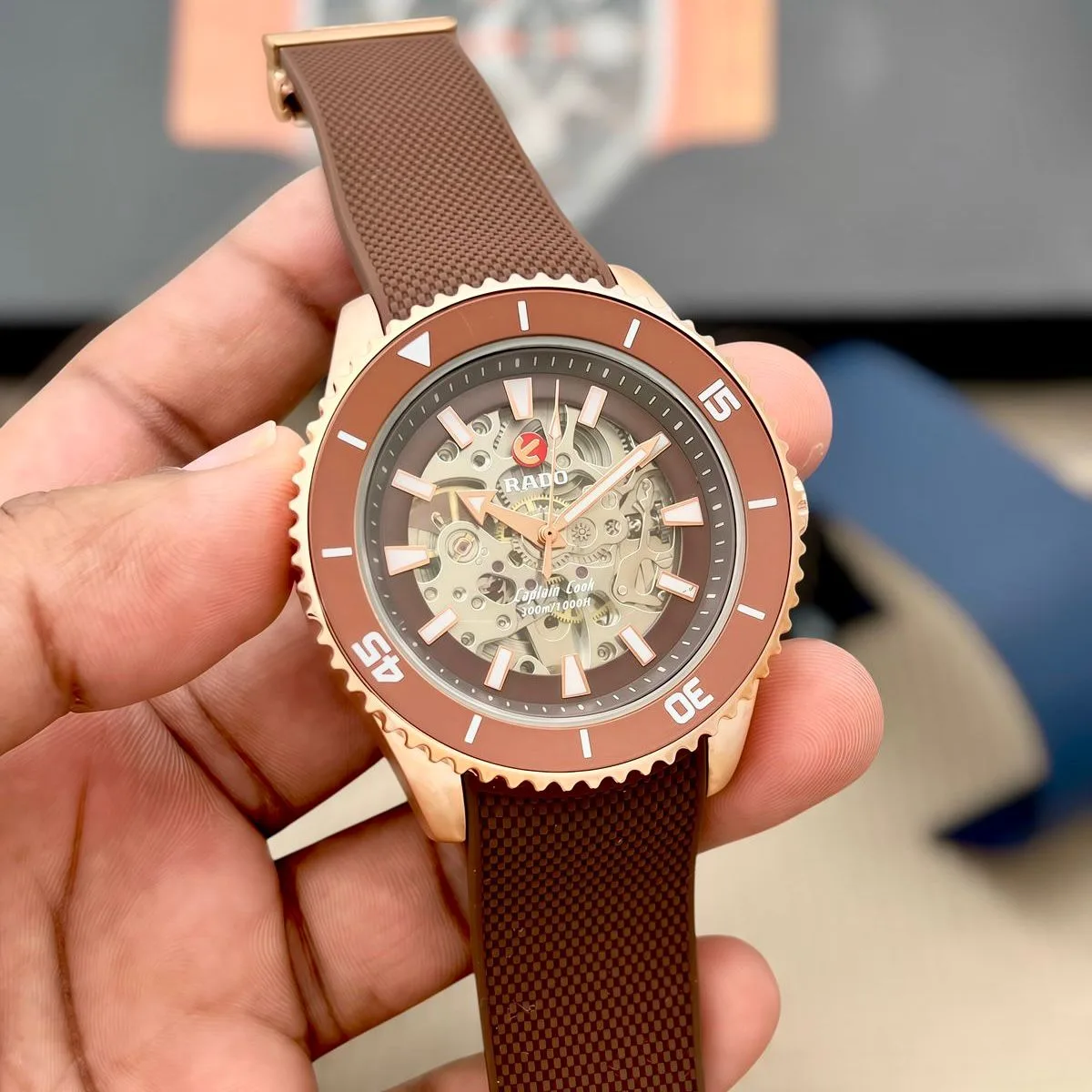men Rado Captain Cook Automatic Open Heart
