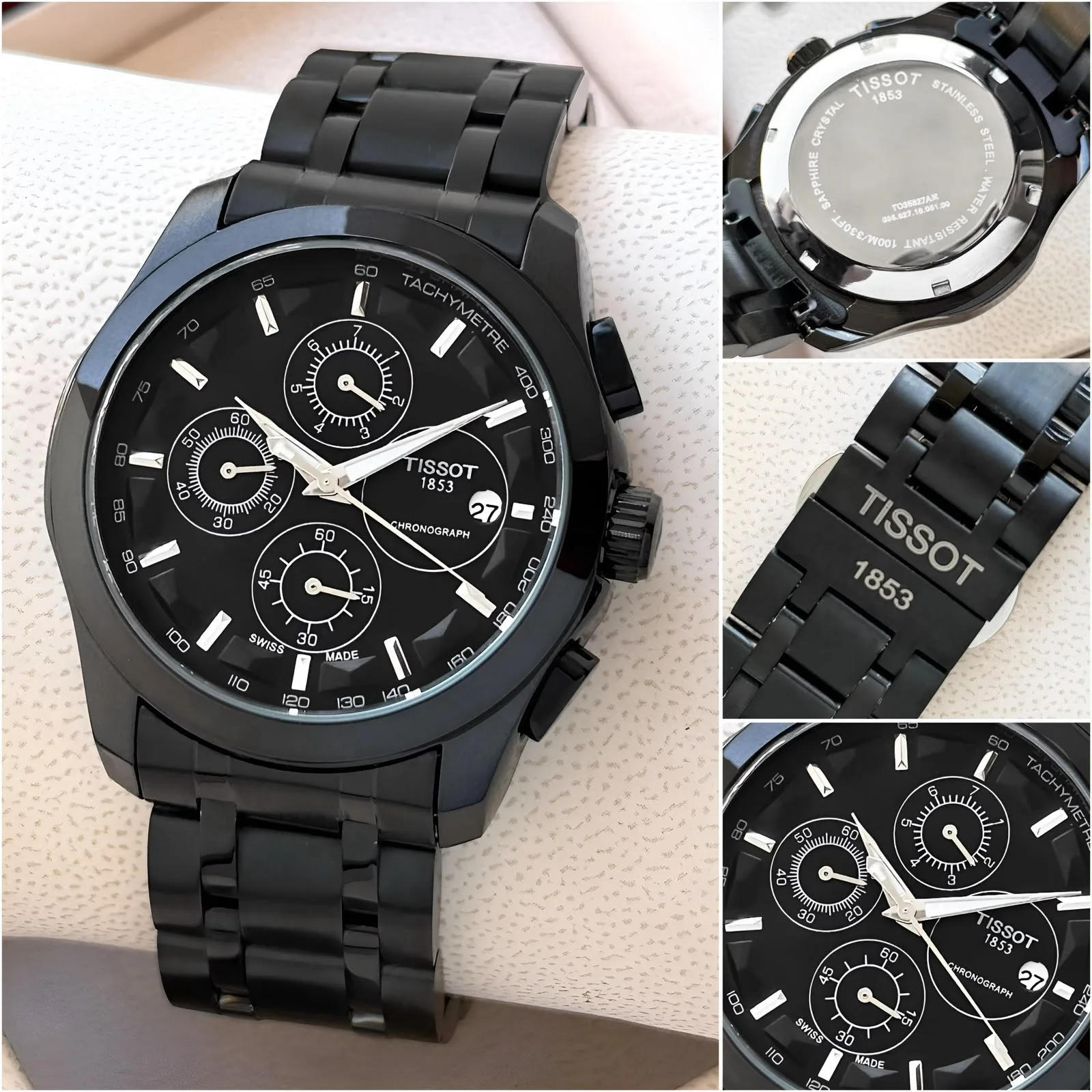 Tissot Black Couturier Chronograph
