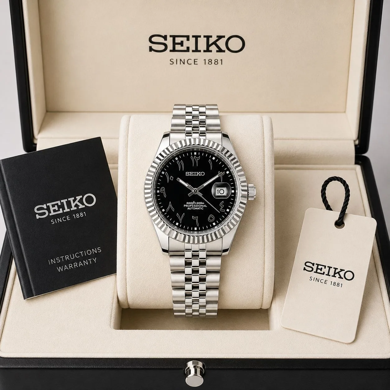Seiko Datejust 41mm Black Arabic Dial