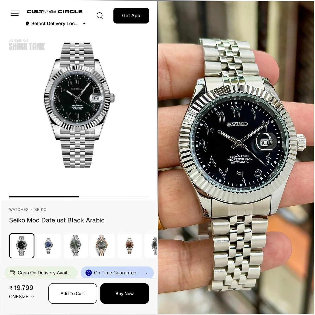 Seiko Datejust 41mm Black Arabic Dial
