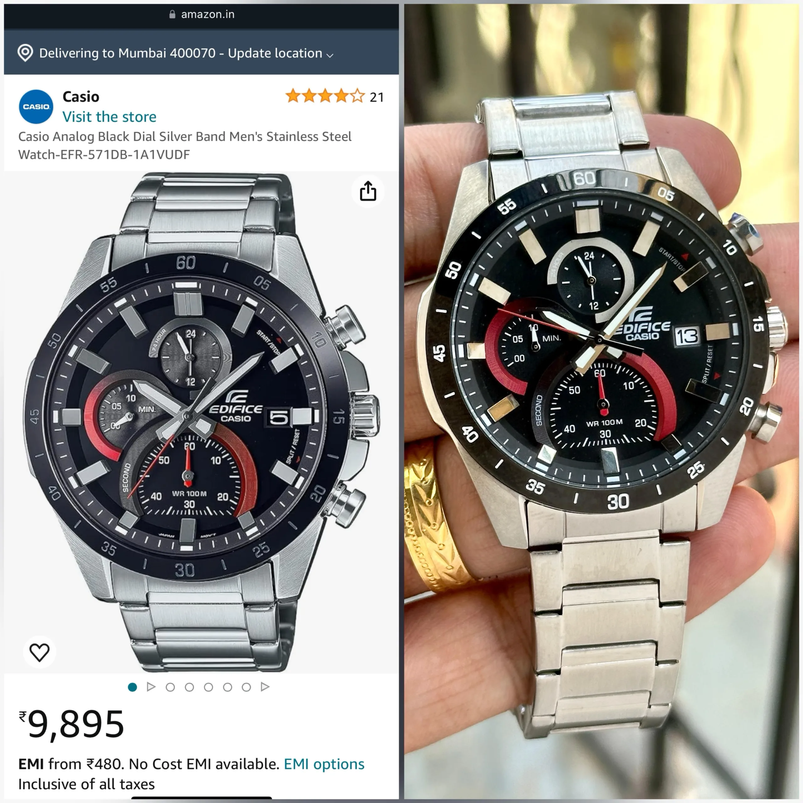 Casio Edifice EFR-571DB-1A1VUDF Chronograph