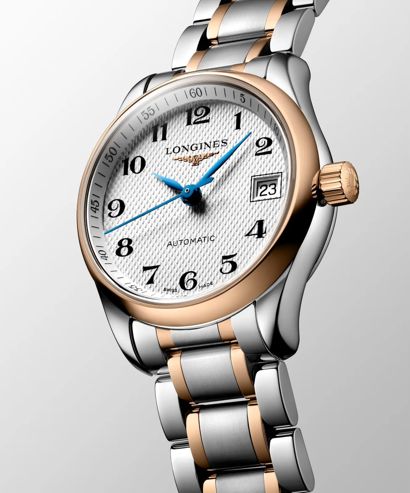 men Longines Silver Dial Two-Tone