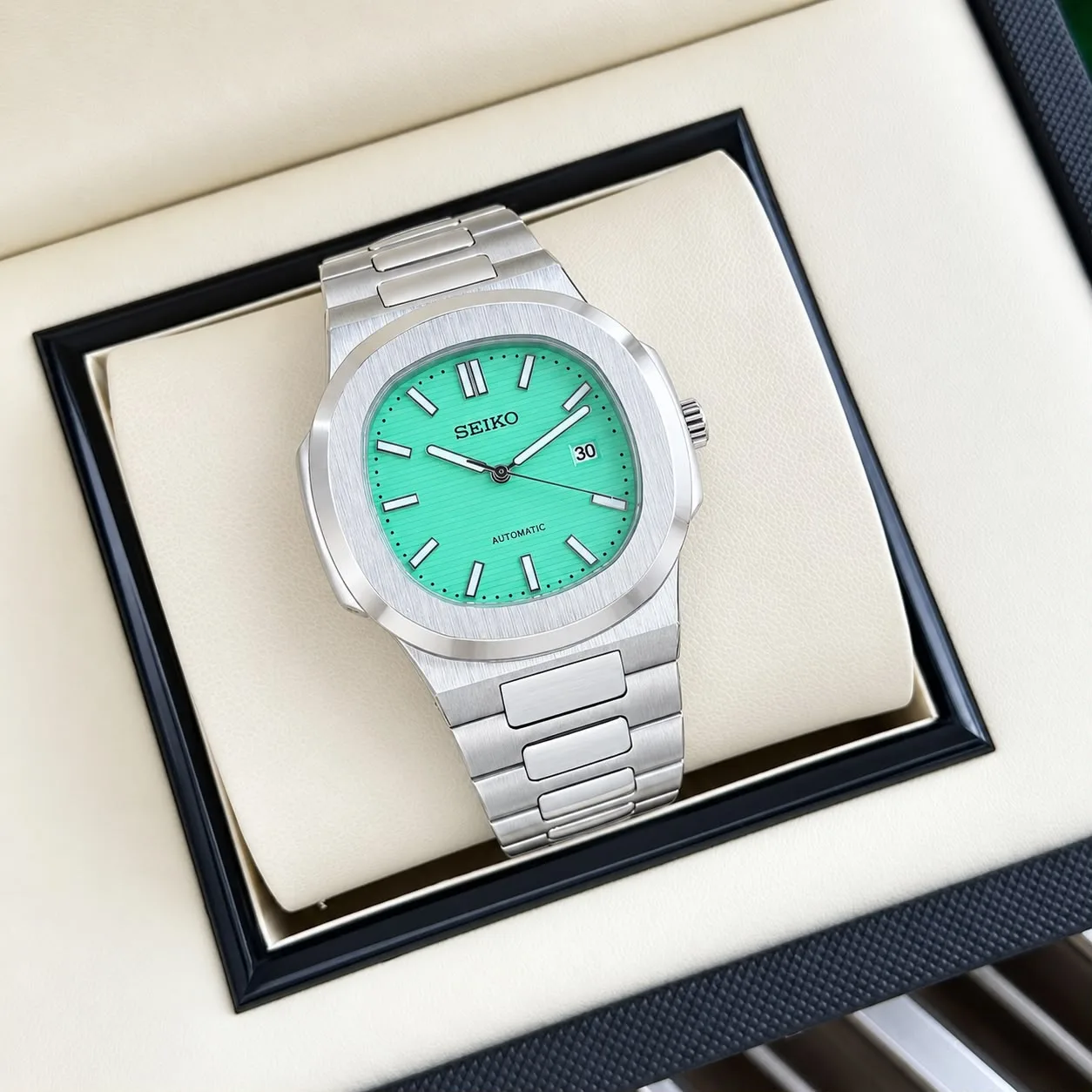 first copy Seiko Nautilus Style Mint Green Dial