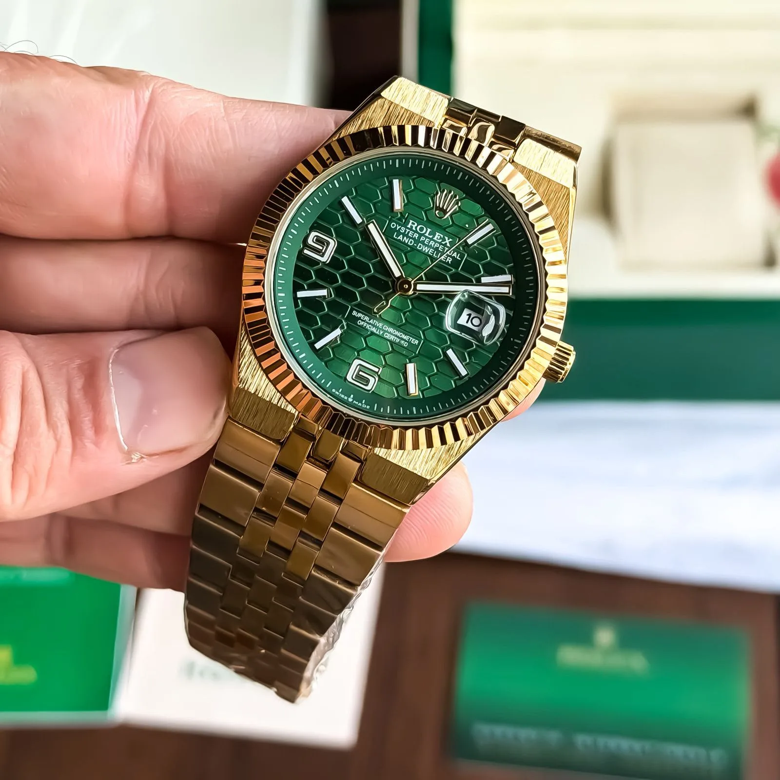 Rolex Land-Dweller Green Dial