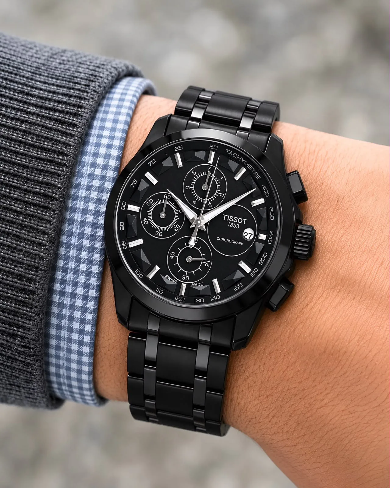 Tissot Black Couturier Chronograph