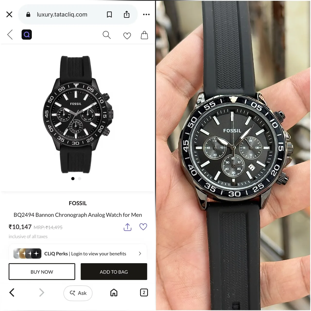 Fossil Bannon Bold Black Chronograph - Image 3