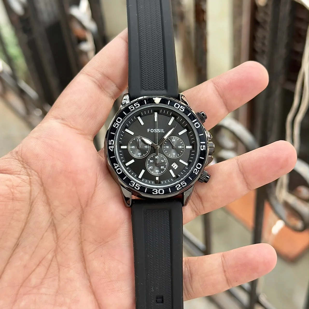 Fossil Bannon Bold Black Chronograph
