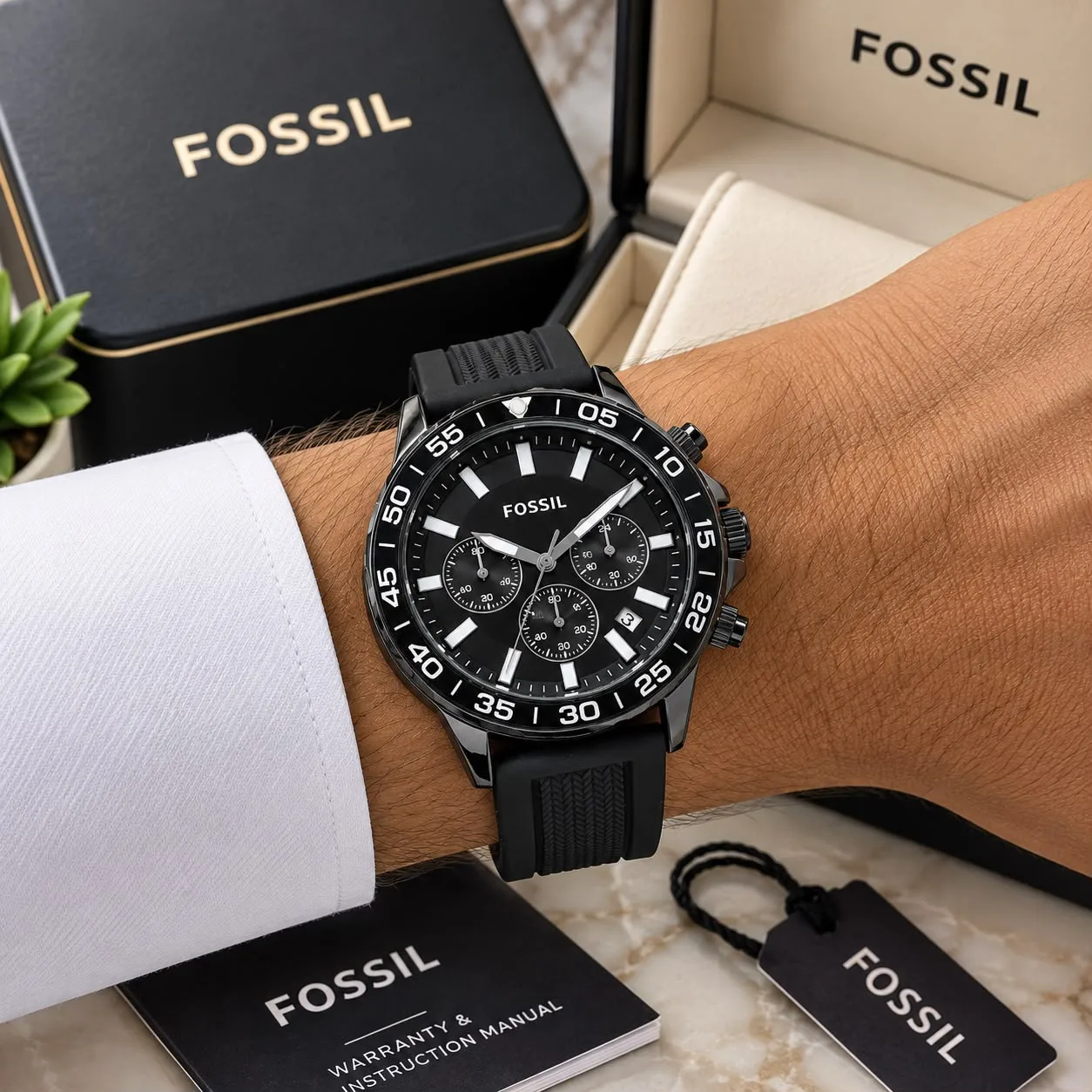 Fossil Bannon Bold Black Chronograph - Image 4