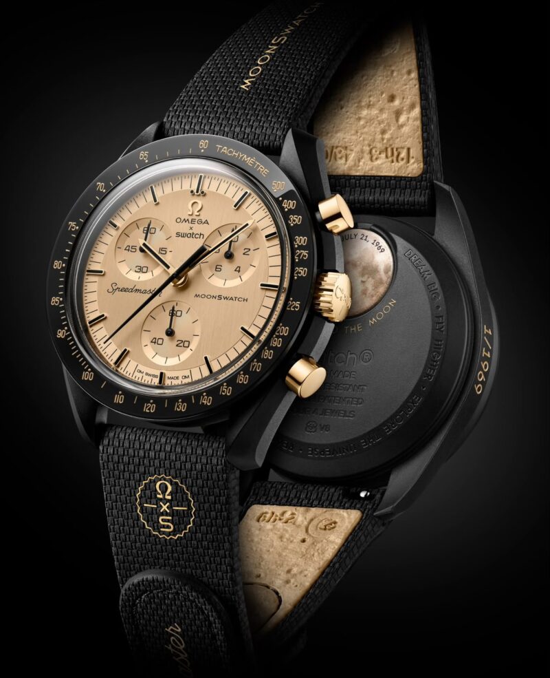 Omega Moon Swatch Speedmaster Champagne Dial