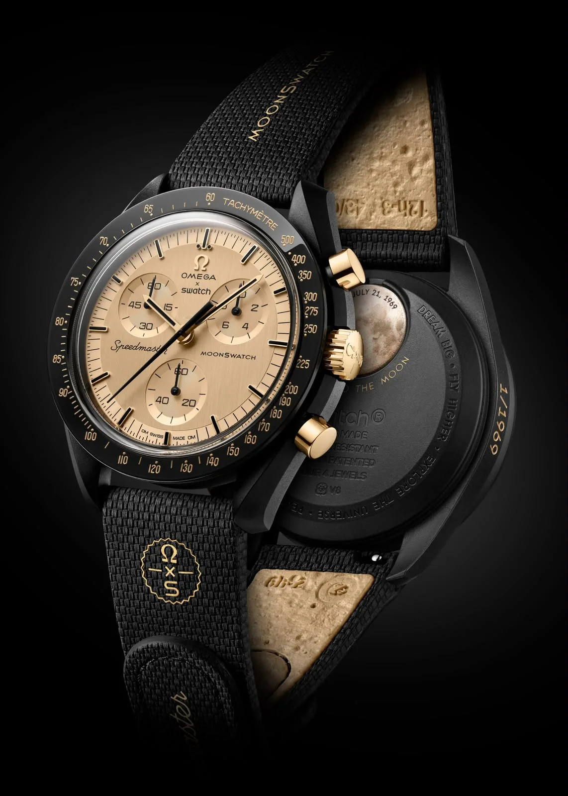 Omega Moon Swatch Speedmaster Champagne Dial