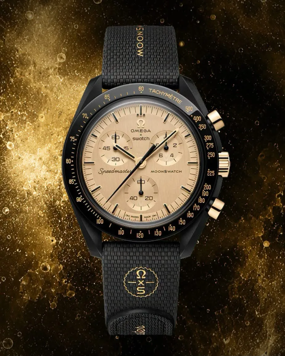 Omega Moon Swatch Speedmaster Champagne Dial - Image 4