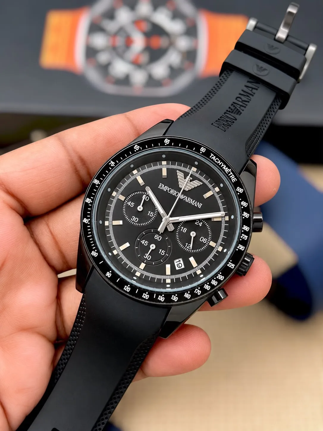 Emporio Armani Black Chronograph - Image 2