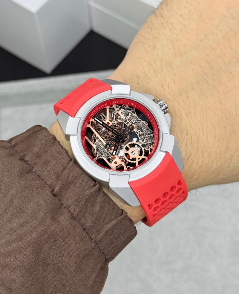 Jacob & Co. Epic X “Ram Janmabhoomi” Edition – Skeleton Dial Red Stra